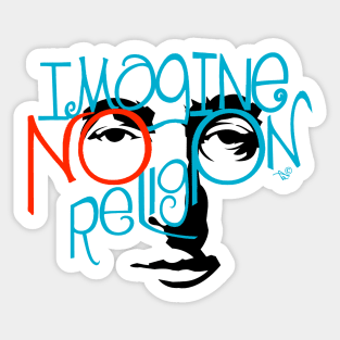 Imagine NO Religion vintage by Tai's Tees Sticker